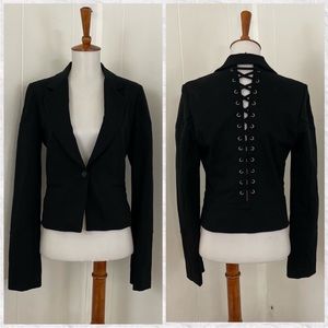 Elizabeth & James Drina Lace Up Back Blazer Jacket